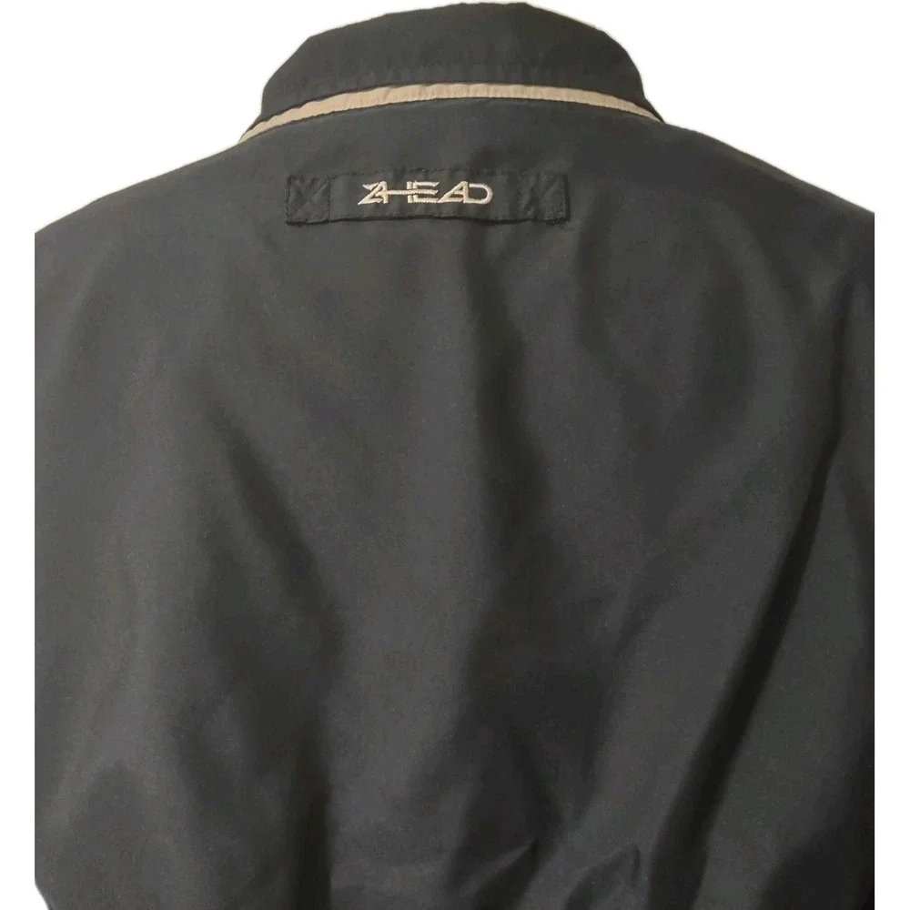 Ahead Authentics Pullover Jacket Men's Size L Golf Zip Off Sleeves 1/4 Zip Black